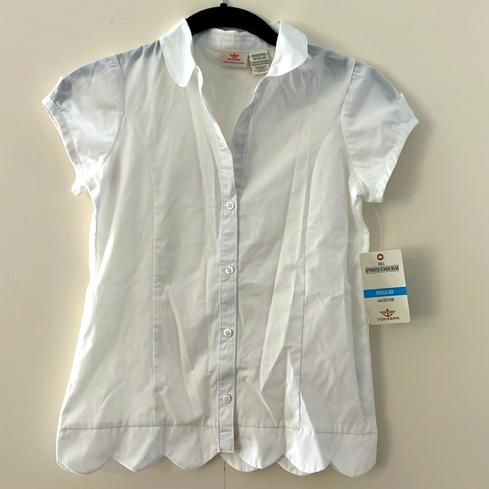 NWT Dockers girls’ collared blouse
